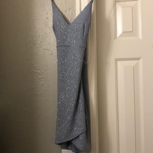 BLUE GLITTERY DRESS